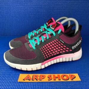 🔴 REEBOK Z RATED NANOWEB Women's Size 6.5 Black Pink Running Shoes M44713